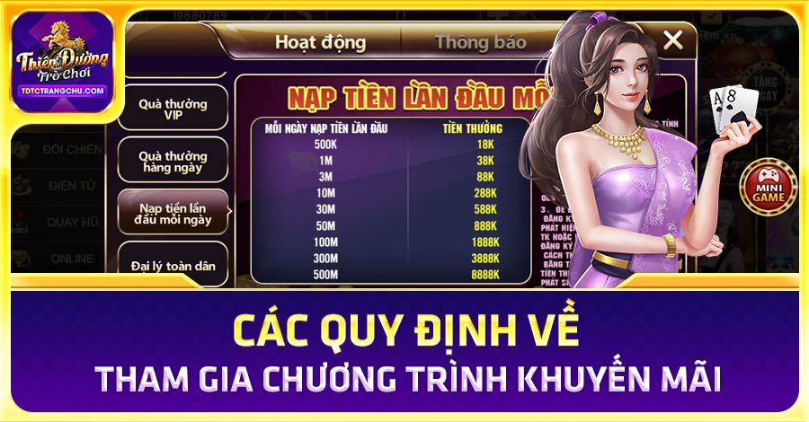 Các quy định về tham gia chương trình khuyến mãi