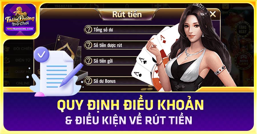 Quy định điều khoản & điều kiện về rút tiền